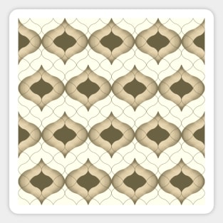 Ogee gradient  green almond earth tones Magnet